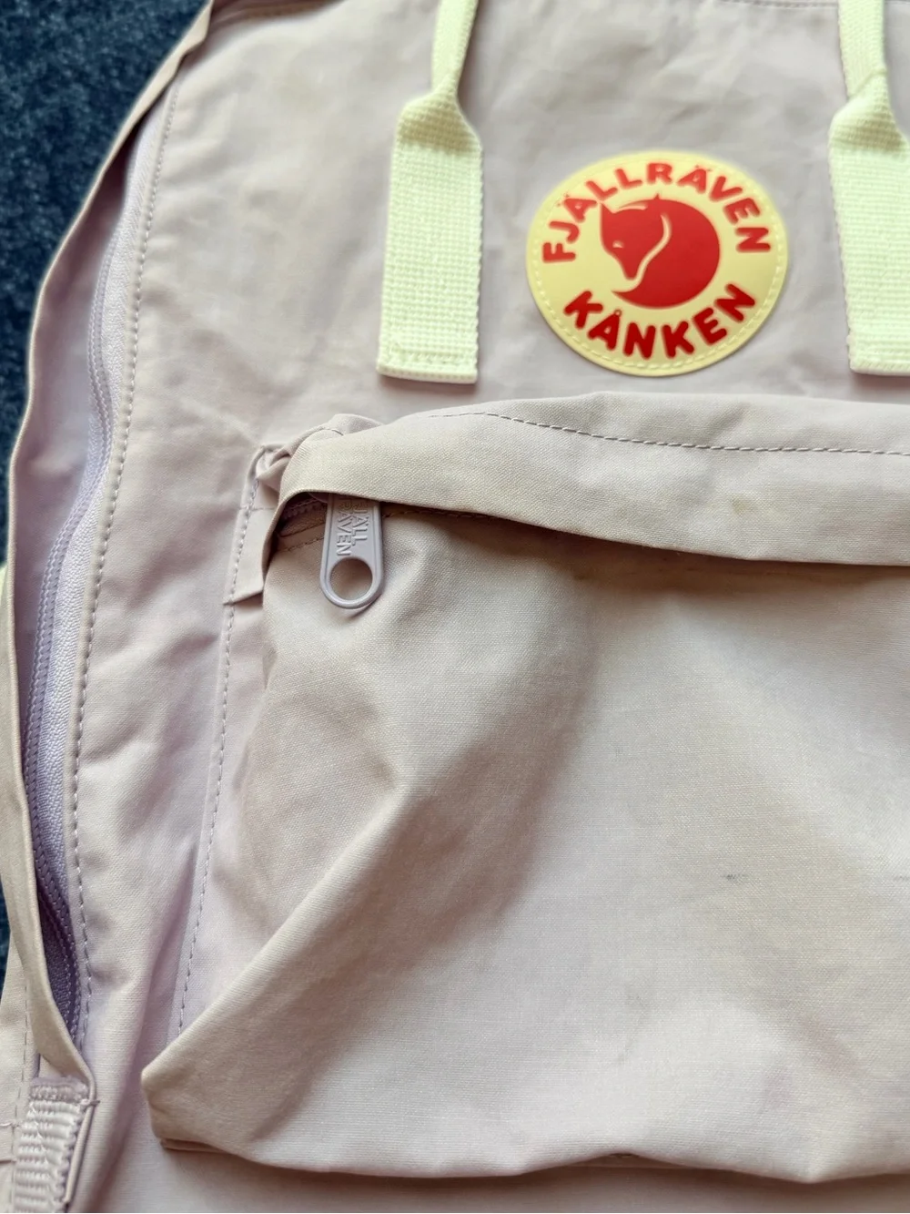 Fjallraven Kånken Backpack in Lilac with White Straps